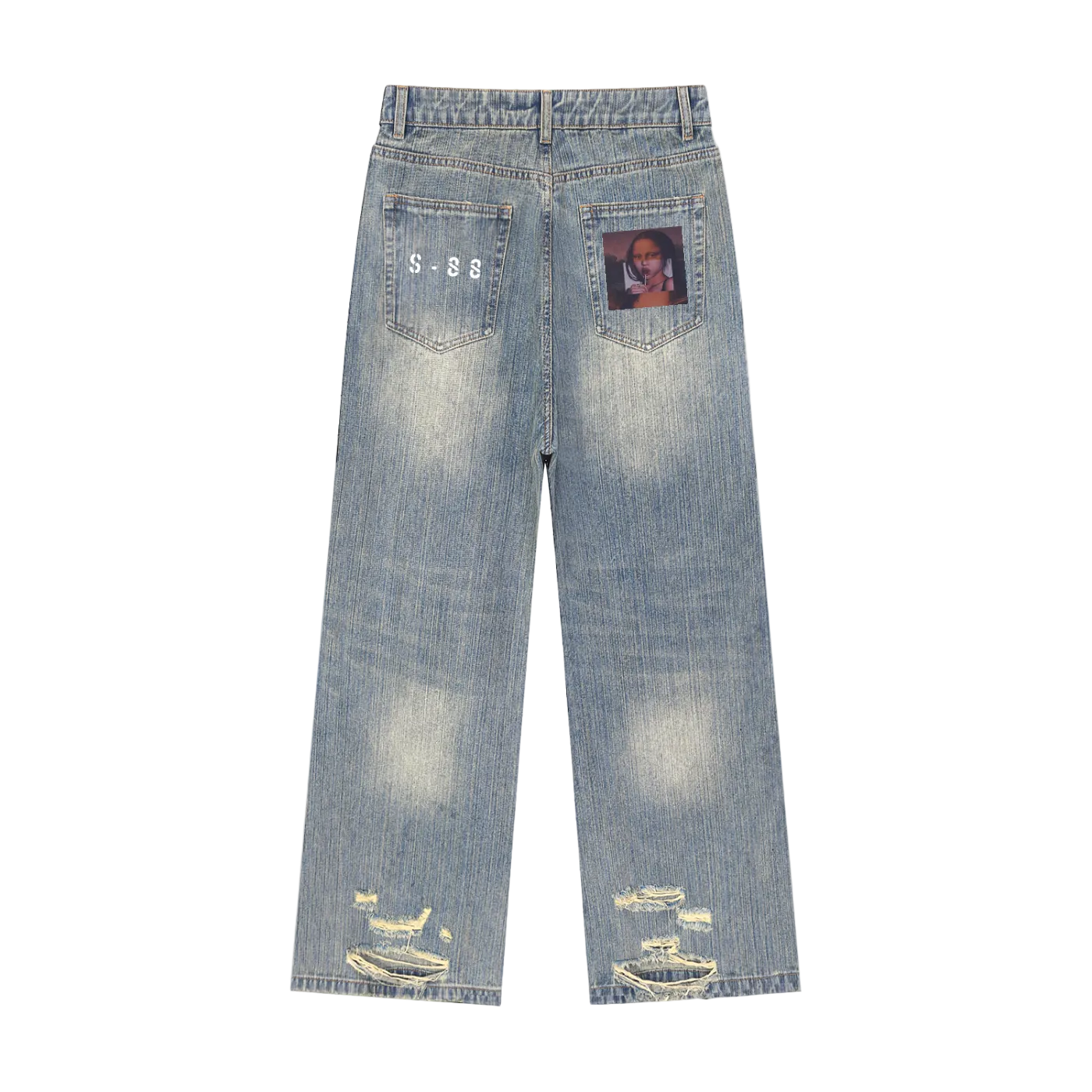 SECTOR 88 “Los Angeles” | Mens Vintage Wash Distressed Jeans