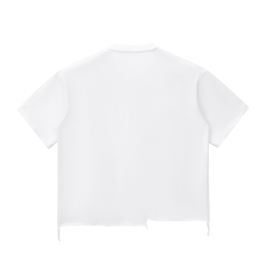 “ROME” Washed Raw-Hem Tee