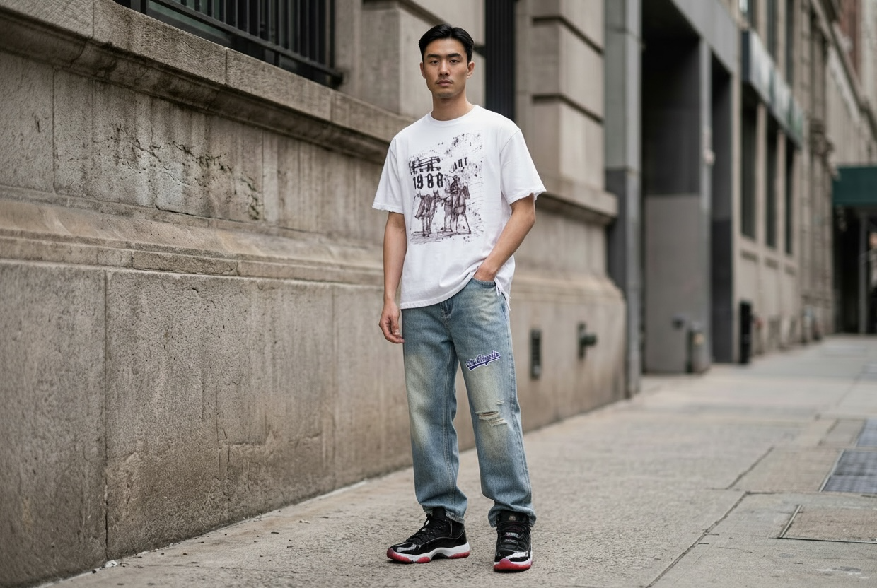 SECTOR 88 “Los Angeles” | Mens Vintage Wash Distressed Jeans